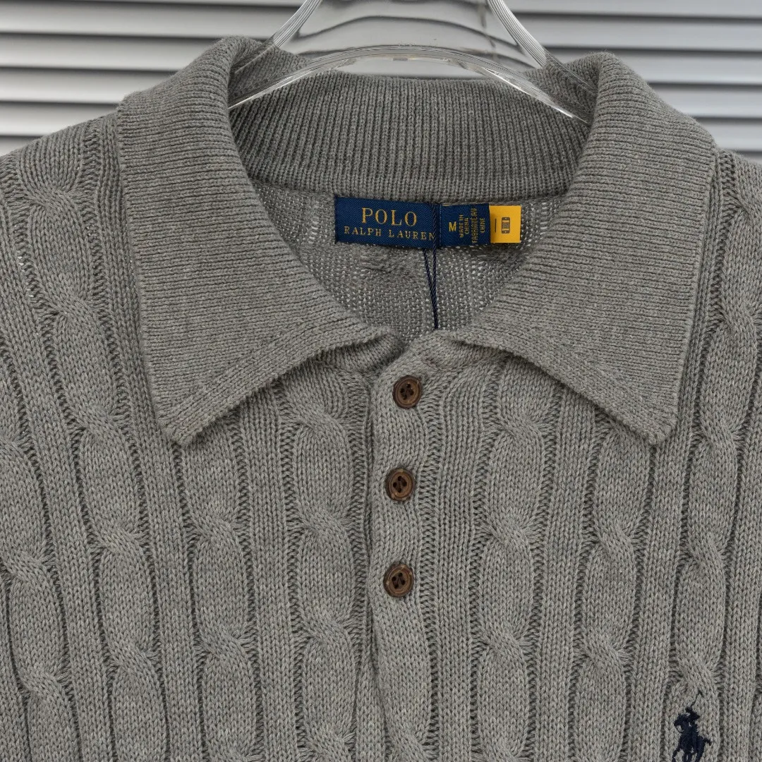 P300 top version (different currencies) You can scan the code to enter the official website Style: Ralph Lauren POLO Ralph Lauren small label embroidery knitted old money style lapel long-sleeved POLO Color: Picture color Size: S-XL Fabric: Pure cotton Accessories: Full set of customized accessories No gender distinction, same style for men and women